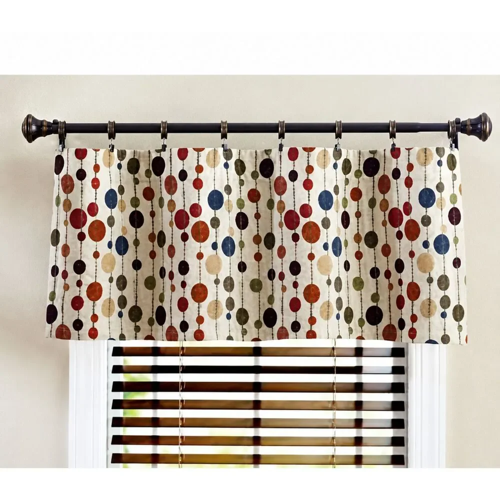Better Homes & Gardens Hodge Podge Valance 50x18 Multicolor Dot Curtain